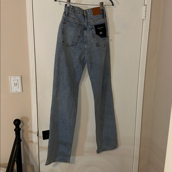 Anine Bing x Helena Christensen Light Blue Acid Wash Straight Leg Kat Jeans 25 - Picture 6 of 13